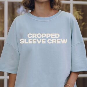 DAILY DRILLS Lake Cropped Sleeve Crew Top and Boxer Super Shorts